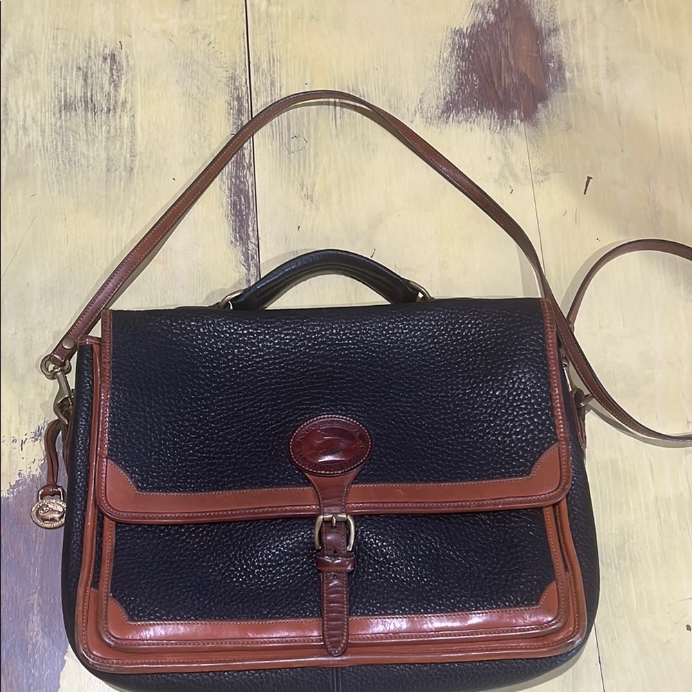 Dooney & Bourke Black and Brown Satchel
